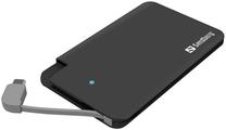 Nešiojamas įkroviklis (Power bank) Sandberg, 2500 mAh, juoda sp.