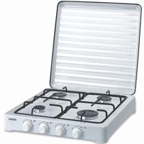 Mini plītis gāzes Haeger Quad Fire GC-04E.002A, balta krās.