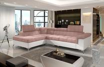 Kampinė sofa Eridano Omega 91, Soft 17, rožinė sp., kairinė, 202 x 275 cm x 90 cm