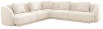 Kampinė sofa Cosmopolitan Design Tulum Eden 2, šviesiai smėlinė, 255 x 255 cm x 70 cm