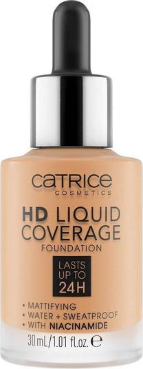Skystas makiažo pagrindas Catrice HD Liquid Coverage, medium beige sp., 34, 30 ml