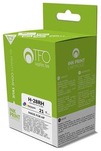 Tintes printera kasetne TFO H-28RH (C8728A) Remanufactured, dzeltens krās./fuksīna (magenta) krās./zilganzaļa (cyan) krās., 21 ml