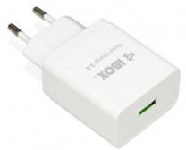 Telefono įkroviklis iBOX, USB/AC/DC, balta sp.