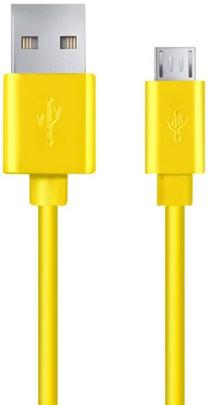 Laidas Esperanza USB 2.0 male, Micro USB male, 2 m, geltona sp.