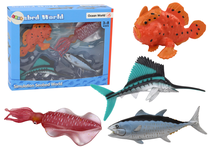 Figūrėlių rinkinys Ocean World, 4 vnt., įvairių spalvų