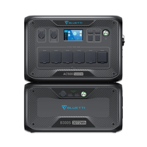 Pārnēsājama spēkstacija BLUETTI AC500 + B300S, 5000 W, melna krās.