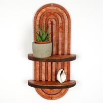 Sieninė lentyna Kalune Design RAF270, rausva sp., 9 cm x 20 cm x 40 cm