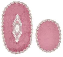 Vonios kilimėlių rinkinys Foutastic Selonya Oval 299ANR1469, rožinė sp., 115 cm x 65 cm