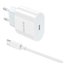 Kelioninis įkroviklis Jellico AK-200PDKIT, USB Type C, 100 cm, balta sp., 20 W