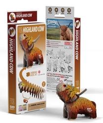 3D dėlionė Highland Cow, 8 cm x 2.5 cm, 34 vnt., ruda sp.