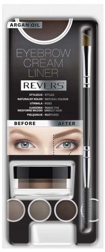 Antakių pomada Revers Eyebrow Cream Liner, 8 ml, ruda sp. 02 taupe