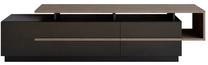 TV galds Kalune Design Pia, melns krās./valriekstu krās., 180 cm x 38.9 cm x 46.4 cm