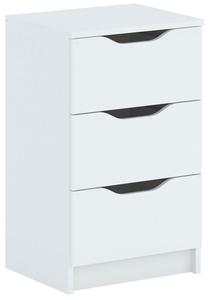 Komoda Alexo 3S, balta sp., 71 cm x 40 cm x 40 cm