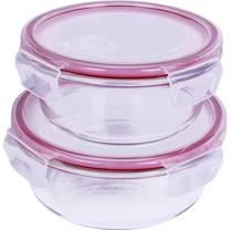 Toiduainekarbi komplekt Lamart LT6058, 0.6 l, 18 cm x 18 cm, läbipaistev v./punane v., 2 tk