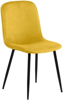 Valgomojo kėdė Delmy 96466 96466, juoda sp./geltona sp., 56 cm x 46 cm x 86 cm