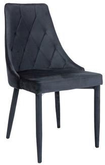 Baro kėdė Modern Trix Velvet, juoda sp. Prekė su pažeista pakuote.