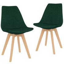 Kėdžių rinkinys VLX 324171 324171, tamsiai žalia sp., 56 cm x 50 cm x 84 cm, 2 vnt.