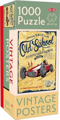 Dėlionė Tactic Vintage Old School Gear Racers 495452, 67 cm x 48 cm, 1000 vnt., įvairių spalvų