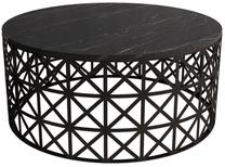Журнальный столик Kalune Design Selin Metal Ferforje, черный цв., 90 см x 90 см x 38 см