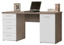 Rakstāmgalds ar skapi Forte MT926 C90, 145 cm x 6 cm, 76.3 cm, ozola krās./balts krās.