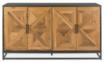 Komoda Home4you Indus, juoda sp., 87 cm x 46 cm x 159 cm