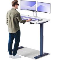 Arvutilaud reguleeritava kõrgusega Desktronic HomeOne 828 840, 120 cm x 60 cm, 119 cm, valge v./sinine v.