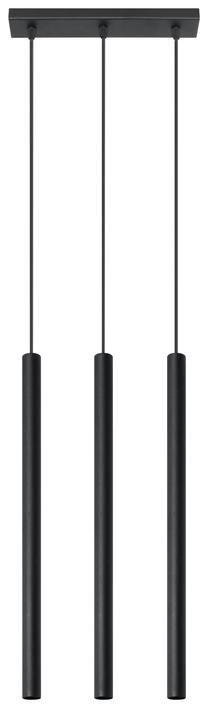 Valgusti rippuv Sollux Pastelo 3, G9, 3 x 40 W, must v. / must v.