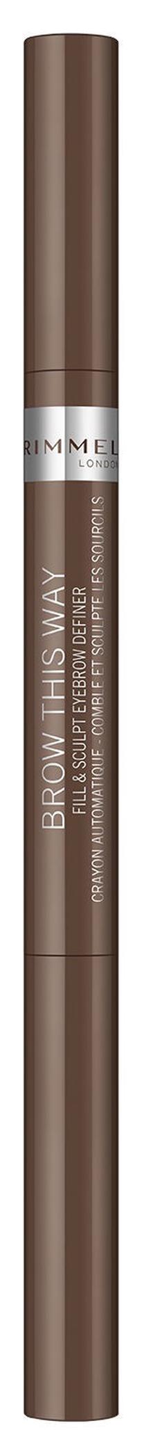Uzacu zīmulis Rimmel London Brow This Way Fill&Sculpt, 0.25 g 02 medium