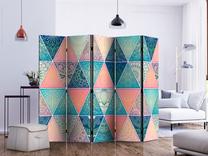 Širma Artgeist Oriental Triangles II Paraventtc0809, įvairių spalvų, 225 cm x 172 cm