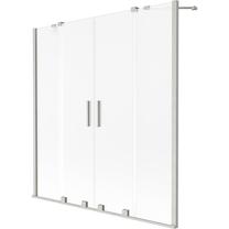 Vannas siena Mexen Velar Duo, 150 cm x 150 cm, sudraba krās./matēta faktūra