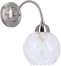 Šviestuvas sieninis Candellux Lighting Baida 21-16317, E27, 1 x 60 W, skaidri sp./balta sp. / chromo sp., 14,5 x 13 cm