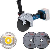 Akumuliatorinis kampinis šlifuoklis Bosch GWS 18V-180 P Solo, 18 V