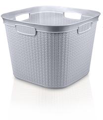 Veļas grozs Knitas M-081, 41 l, pelēka krās., 43 cm x 43 cm x 33 cm