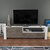 ТВ стол Kalune Design Piedmont, белый цв./коричневый цв./темно-коричневый цв., 36.8 см x 46 см x 160 см