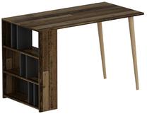 Rašomasis stalas Kalune Design Pina 506MNR3339, 120 cm x 60 cm, 74 cm, antracito sp./riešuto sp.