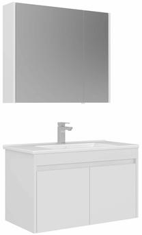 Vannas istabas mēbeļu komplekts Kalune Design Arno 85-789, balts krās., 45 cm x 85 cm x 52 cm