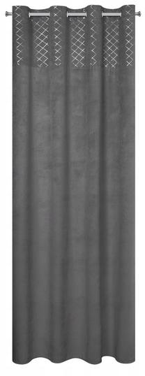 Nakts aizkari ZKDM-05, sudraba krās./grafīta krās., 140 cm x 250 cm