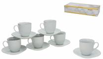 Tase ar apakštasi Kitchen&GO, balta krās./sudraba krās., 0.180 l