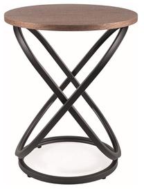 Kavos staliukas Eos, ruda sp./juoda sp., 45 cm x 45 cm x 55 cm