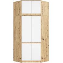 Spinta Akord Furniture Factory S100, ąžuolo sp./balta sp., 100 cm x 50 cm x 235 cm