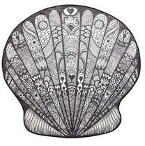 Vonios grindų kilimėlis Foutastic Maris 359CHL4295, balta sp./juoda sp., 120 cm x 120 cm, Ø 120 cm