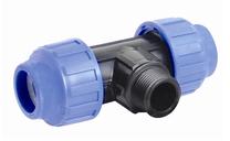 Vandentiekio trišakis STP Fittings Sia, 1/2 colio - Išorinis sriegis, Ø25 mm, 90 °, 16 Bar