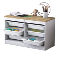 Spintelė Kalune Design G1, ruda sp./balta sp., 34 cm x 89 cm x 52 cm