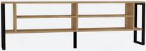 ТВ стол Kalune Design Cupe, дубовый цв./черный цв., 24.5 см x 160 см x 50.4 см