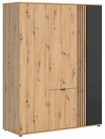 Spinta Vabres, juoda sp./artisan oak sp., 56 cm x 150.5 cm x 195.5 cm