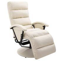 Krėslas VLX Faux Leather 248478, kreminė sp., 101 cm x 65 cm x 100 cm