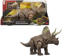 Žaislinė figūrėlė Mattel Jurassic World Gigantic Thrashers Eotriceratops JGB93, 35 cm, ruda sp.