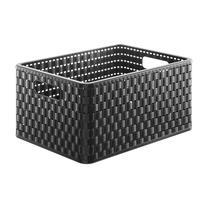 Daiktadėžė, daiktų saugojimo Rotho 11153, 18 l, juoda sp./(spalva/dizainas parenkami atsitiktine tvarka), 36.8 x 27.8 x 19.1 cm