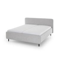 Lova dvigulė Primo, 180 x 200 cm, šviesiai pilka, be čiužinio, su grotelėmis