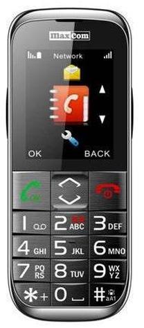 Mobilusis telefonas Maxcom MM720BB, juoda sp. Prekė su pažeista pakuote.